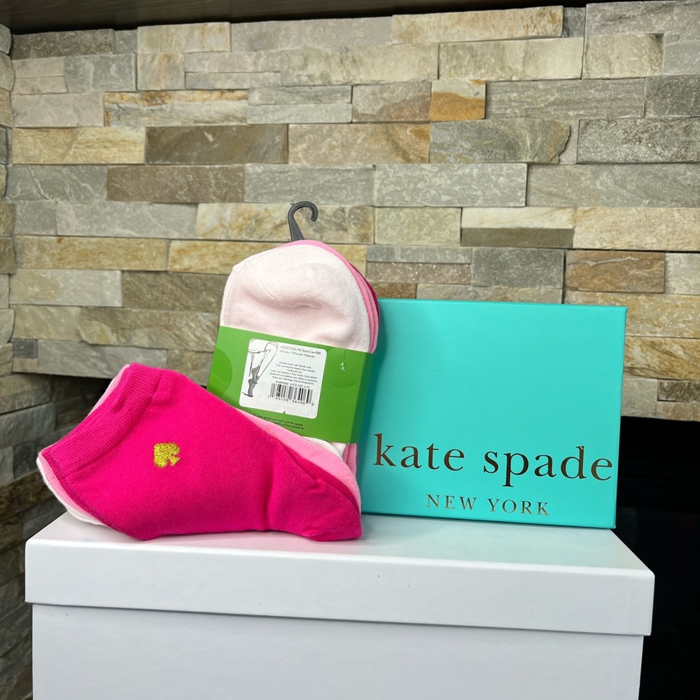 Kate Spade Pink Shortie Crew Socks